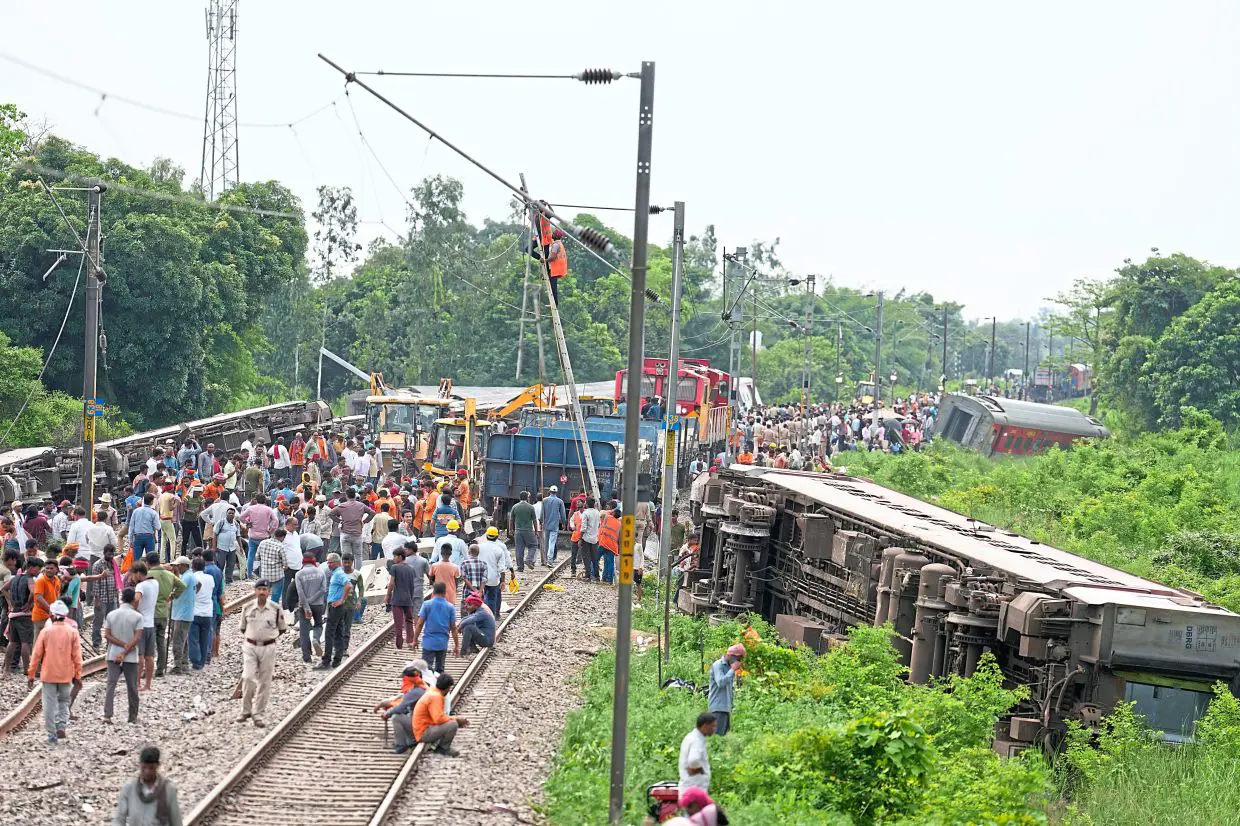 Two dead, 35 injured in train derailment