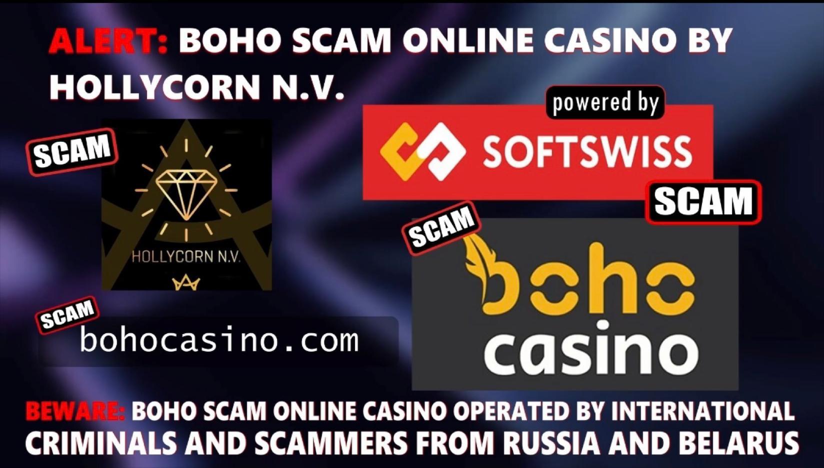 Boho Casino Scam-Softswiss-N1 Interactive-Hollicorn NV-Roland Yakovlevich Isaev-Paata Gamgoneishvili-Ivan Montik-Pavel Kashuba-Dmitry Yaikov