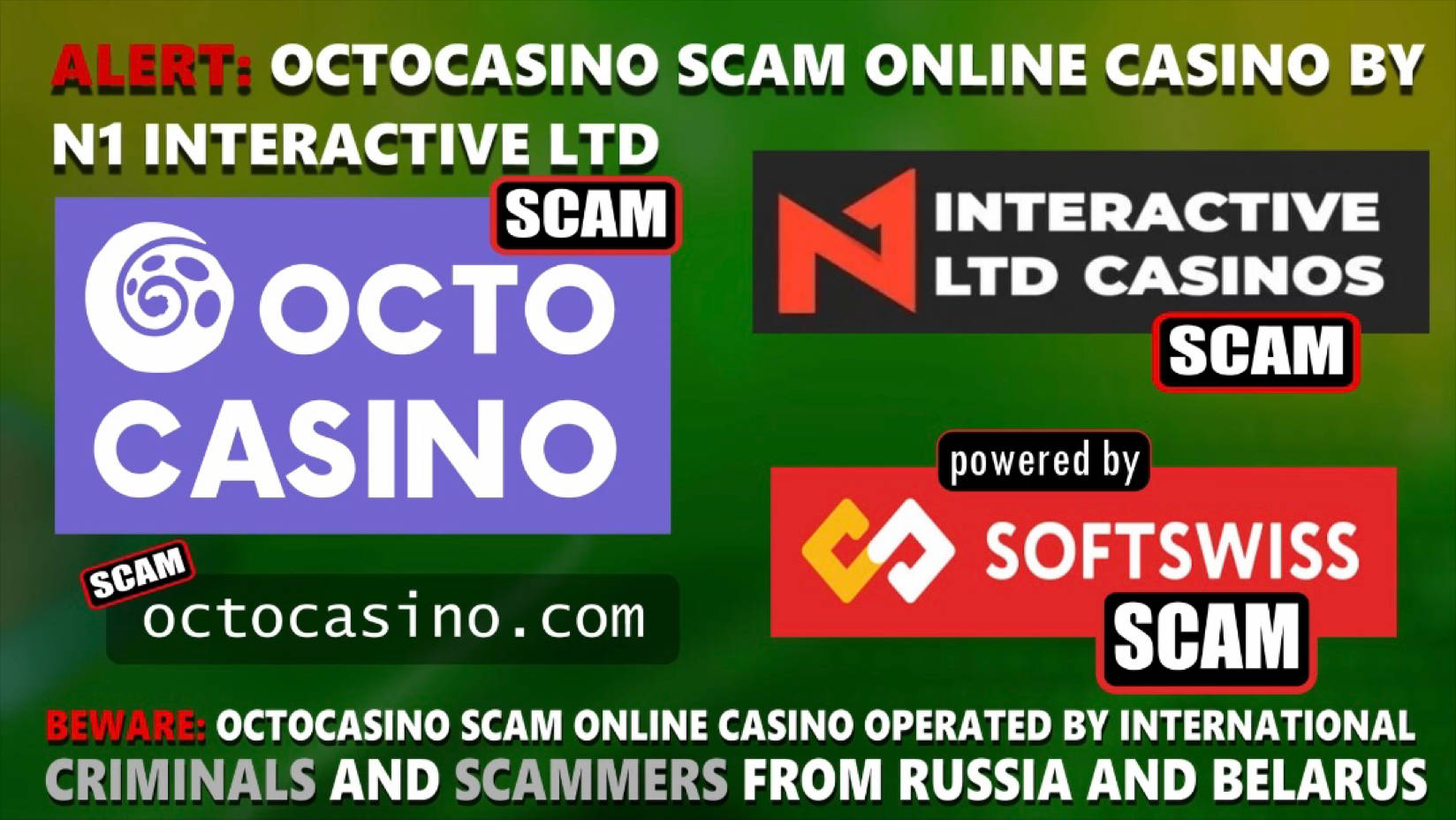 OCTO Casino Scam-Softswiss-N1 Interactive-Roland Yakovlevich Isaev-Paata Gamgoneishvili-Ivan Montik-Pavel Kashuba-Dmitry Yaikov