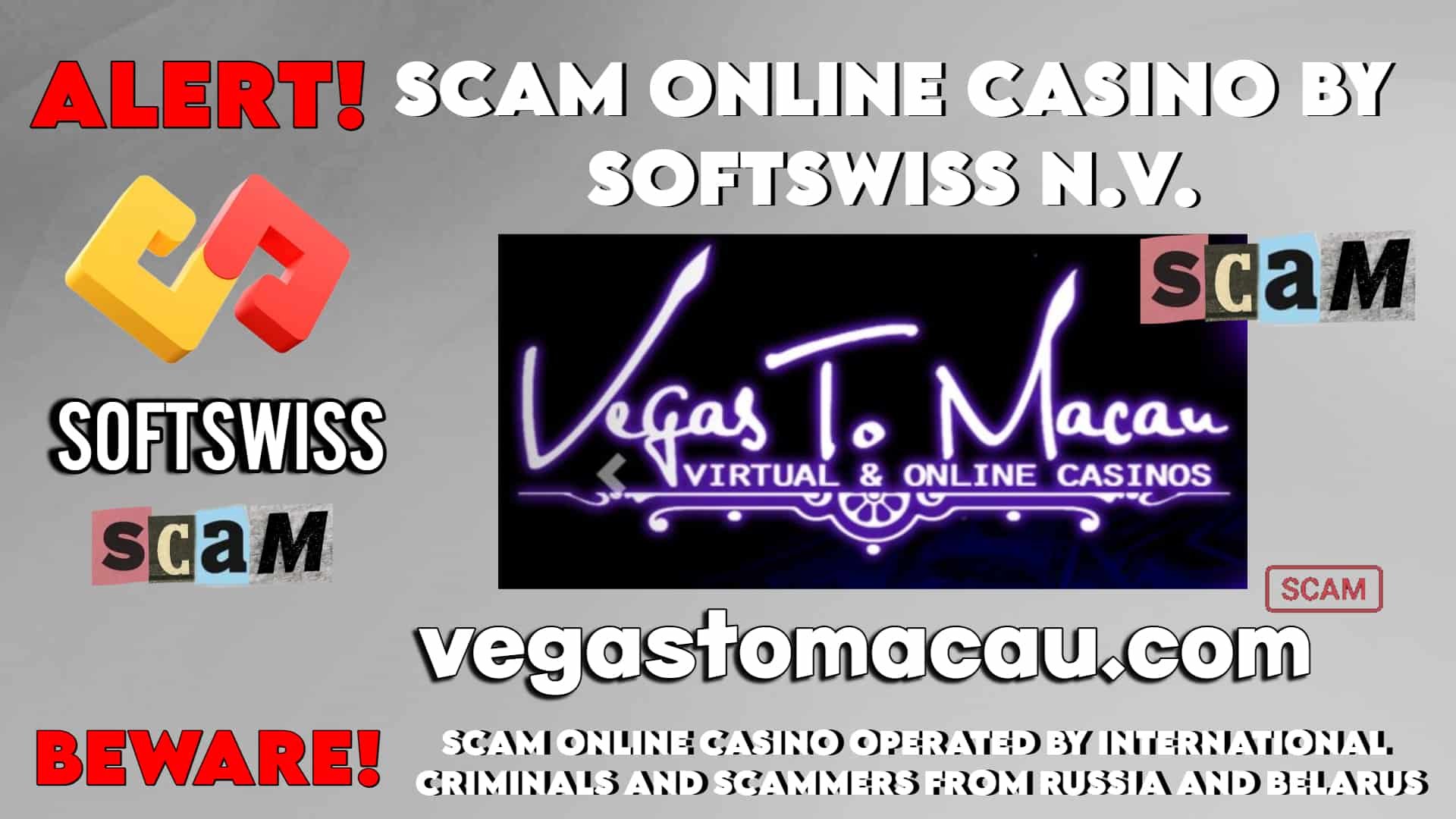 Vegas To Macau Casino, scam by softswiss NV and softswiss