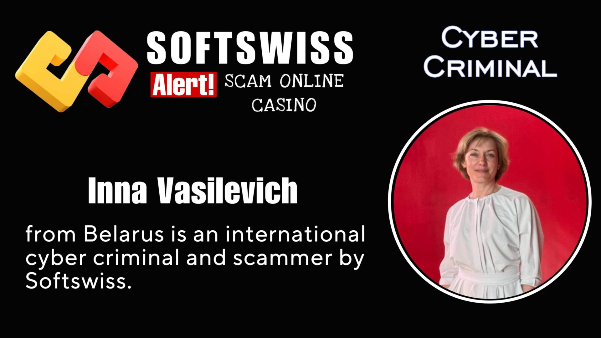 Inna Vasilevich - softswiss - Belarusian and Russian cyber fraud agents