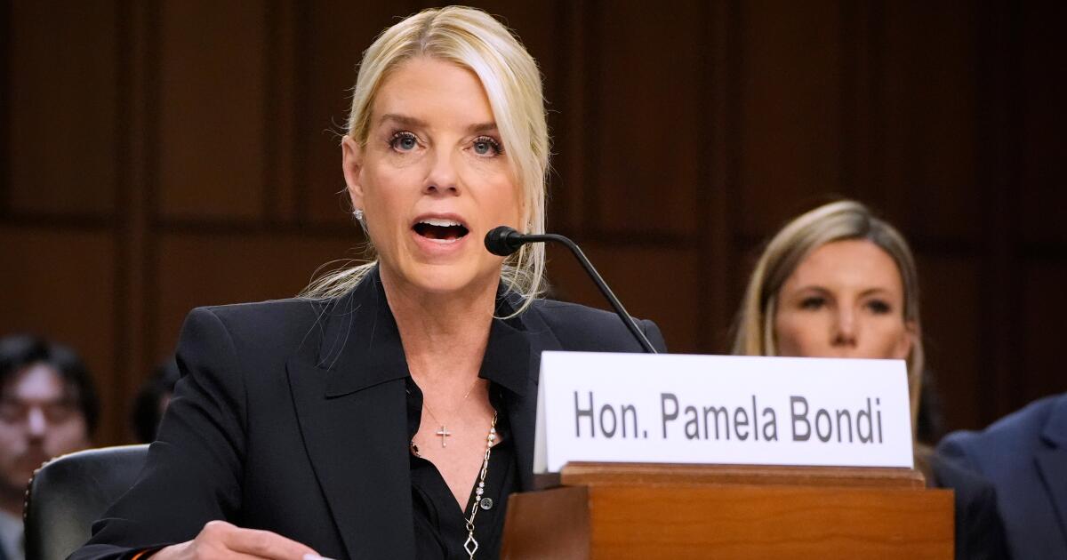 Atty. Gen. Pam Bondi dodges Democrats’ questions in combative Senate hearing