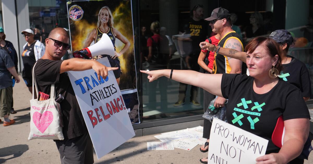 Commentary: A culture war over trans athletes invades the WNBA, and ratings soar